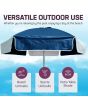 Kemp USA Polyester Fabric Navy/White 6' Umbrella
