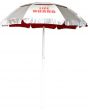 Kemp USA 5.5' Wind Umbrella with LIFE GUARD Logo, Silver /Red