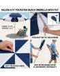 Kemp USA Polyester Fabric Navy/White 6' Umbrella