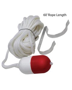 Kemp USA Throw Rope with Float & Ring Buoy Holder