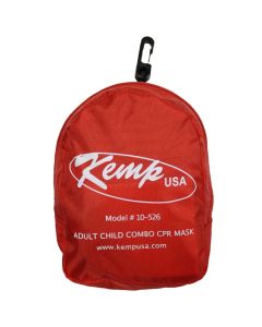 Kemp USA CPR Mask Adult & Child Combo with Gloves & Wipe in Soft Case Pouch