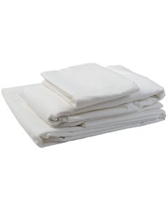 Hospital Bed Sheet Set, 3-PC (Flat Sheet, Fitted Sheet, Pillow Case Set), 180 Thread Sheet (80x39x7)