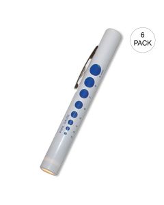 LED Medical Penlight, Eye Pupil Guage, Disposable (1 box of 6 pcs)
